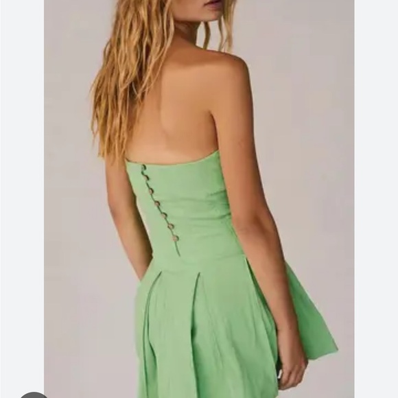 Free People Green Strapless Dress - Picture 2 of 5